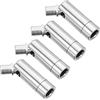 PATIKIL 90/350 Gradi Inclinato Soffitto Luce Adattatore, 4pz M10 Filetto Lampadari Soffitto Pendente Illuminazione Adattatore per Angolo o Irregolare Soffitto, Cromo