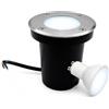 Partenopeautensili® Faretto segnapasso calpestabile 10W 230V Con attacco GU10 Impermeabile IP65 Per viali giardini (Rotondo, Bianco Freddo)