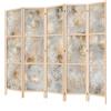 LUMASOUL Separe Divisorio Interno Monofacciale - Paravento da Interno 5 Pannelli Divisorio per Ambienti - Divisori per Interni con Motivo Boho - 225x172 cm