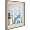 BD ART 3D Box Cornice per Foto 50x50 cm Profonda 3 cm Cornice Foto con Foglio Plexiglass Trasparente - Bianco Passe-partout 40x40 cm tartufo piazza Decorazioni Fai da Te