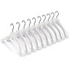 Mainetti Appendini per Capispalla, Cappotti, Abiti Pesanti, Grucce in Plastica, Resistenti, con Finitura Antigraffio, Made in Italy, Set di 10 Pezzi, Bianco Lucido con Gancio Nero, Taglia 42cm