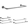 Natural Goods Berlin Appendiabiti da Muro Pipe GARD Wall | Montaggio a Parete Semplice | Appendiabiti da Parete Design Industriale | Metallo | Guardaroba Fai-da-te in Ghisa | 30x90 cm