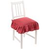 PARAMAISON Cuscino Sedia 40x40 con Lacci Panama, Cuscino Interno ed Esterno, Sfoderabile con Zip, Cotone, Laccetti di Ritenzione, Tinta Unita, Lampone