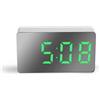 ZIRYXQ Piccola mini sveglia digitale da viaggio con display LED orario o temperatura Snooze, luminosità regolabile, funzionamento semplice 12/24 ore (verde)