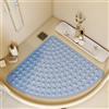 Z·Bling Tappeto Doccia Antiscivolo Angolare 65x65cm,Tappetino Doccia Antiscivolo Triangolare,Tappetino Doccia con Ventose e Fori di Drenaggio,Tappeto Doccia per Doccia e Bagno (Blu)