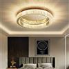 SAIVITT Dimmerabile plafoniera da soffitto LED cristallo da camera da letto, lampadario da salotto con telecomando, design moderno rotondo illuminazione a soffitto per soggiorno ufficio sala da pranzo (Ø60cm)