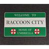 Bioprocess Cartello stradale con scritta in lingua inglese Welcome to Raccoon City Home Of Umbrella Corporation, decorazione per cucina, decorazione da parete, 20 x 30 cm