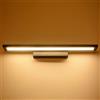 KISUFU Lampada da Specchio a LED per Bagno 11W mobile Luce Specchio Bagno 55cm lampada bagno Bianco Freddo 6000K Moderno Bagno Luce per Trucco,Faretto Specchio Bagno (Guscio nero, Bianco)
