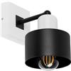 alfalux Applique Da Parete Interno Senza Interruttore A Corda Lampada Da Parete LED In Metallo E Legno Per Soggiorno Camera Da Letto WAND-SC10x10WE