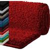 casa pura Tappetino da Bagno Sky Soft, Morbido, Antiscivolo e Morbido, per Vasca da Bagno, Doccia e Toilette, Lavabile in Lavatrice e ad Asciugatura Rapida, 70 x 120 cm, Rosso