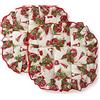PARAMAISON Cuscini Coprisedie Natalizi Trapuntato, Design Gnomi, Set da 2 pezzi, Fissaggio con Alette, Addobbi Natale per Cucina, Ottima Idea Regalo, 40x40x3,5 cm