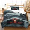 LILIlaobiao Ferrarii Racing Set Copripiumino Con Cerniera Nascosta, Single（135x200cm） Biancheria Da Letto Formulaone Federe Soft Microfiber Set Di Biancheria Da Letto