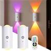 Nexoria 2 pezzi Luce notturna LED intelligente con sensore di movimento, lampada da parete magnetica Sunset Lamp, luce per scale con sensore di movimento, luce notturna ricaricabile per camera da