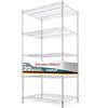 KARAT Scaffale in metallo decorativo e robusto, scaffale per cantina per bagno, cucina, ufficio, interni ed esterni (90x60x200-chrome-himalaya: ⌀ 25mm)