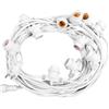 Generico CATENA CATENARIA LUMINOSA 10 METRI BIANCA PER 10 LAMPADINE LED E27 DA ESTERNO IP65