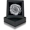Aluisi Fiori Rosa Stabilizzata Argento in Cofanetto Nero - Rosa Stabilizzata Vera - Rosa Eterna - Fiore Stabilizzato - Fiori Stabilizzati - Simbolo di Eleganza e Nobiltà - Idea Regalo