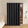Koncey Tenda Scaffale Antipolvere, Tende per Armadi per Scaffali, Tenda per Armadio Aperto, Tenda Copri Scaffale con Guida Scorrevole, Leggero E Traspirante, Facile da Installare(Nero,W 100 x H 180 CM)
