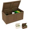 PALUPLUS Baule in Plastica a 2 Moduli con Quadrati, Misura 86x40x42 cm, Cassapanca Effetto Legno, Mobile Contenitore da Interno ed Esterno, Made in Italy, Portata 30 Kg -525C -8,7 (Wengé)