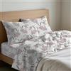 GC ARREDOCASA Set Lenzuola Letto Misura Francese - Magnolia Rosa - 100% Cotone Quadrifoglio - Un Completo Lenzuola Letto Francese Cotone Made in Italy (Mis. Francese/Queen Size)