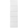 Decor Space Scarpiera Slim in metallo con ante basculanti porta scarpe salvaspazio da interno ed esterno Made in Italy (5 Ante, Bianco)