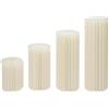 Qussse Vaso per fiori in cartone per matrimonio, supporto per fiori cilindrico pieghevole con piastre in PVC, vaso per fiori in cartone bianco, decorazione per matrimonio, festa in giardino, 4 pezzi
