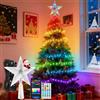 Aigostar RGBIC Luci Natalizie per Esterni 13M- Puntale a Stella Puntale Albero di Natale con 100 LED, 39 Modalità, Musica, DIY, App, IP44 per Decorazioni Halloween e Natale
