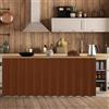 Wokuaile Tendina Sottolavello Cucina, Tende per Mobili da Cucina, Tenda Corta Hook Loop Autoadesiva, Antipolvere e Privacy, per Mobile Sottolavello, Armadio, caffè, L70 x A50 cm