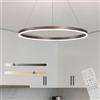 Jatwefiv Lampada A Sospensione LED Anello Lampadario Cerchio Moderno Lampadari Regolabile Si Applica a Soggiorno Isola Cucina Camera,Marrone