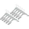 Mainetti Grucce in Velluto Antiscivolo, per Capispalla, Giacche, Felpe, Cappotti Uomo Donna, Appendini Resistenti, Made in Italy, Set di 10 Pezzi (Grigio Chiaro, 40 cm)