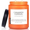 M&SENSE Candele profumate di soia di autunno alla zucca e cannella. Candele di soia naturale a doppia stoppino grandi Lenta combustione. regalo donna compleanno, 550 g, Fino a 110 ore