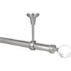 Sento Kit Bastone per Tende in Metallo 25mm Acciaio Inox Montaggio a Soffitto 240 cm Carla