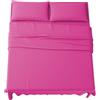 MAXIME MAISON - Set Lenzuola Letto Singolo 3 Pezzi, Completo Letto SIngolo in Microfibra Made in Italy, Biancheria da Letto 1 Lenzuolo con Angoli, 1 Lenzuolo Sopra, 1 Federa (Fucsia)