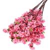 Generic 12x Rami artificiali con fiori finti di Ciliegio e di Pesco, in seta, decorazione per la casa e per matrimoni, Bouquet Fiori di Pesco per vaso Rametti con stelo colore Rosa (65 cm)