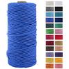 JeogYong Corda di Cotone Naturale Macrame, 4 Fili di Spesso Filato Corda di Macrame per Arazzi, Appendini per Piante, Artigianato Fai da Te, Decorazioni, Confezioni Regalo 3mm x 100m (Azul)