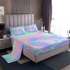 Loussiesd Set di biancheria da letto, stile chic e colorato, con motivo astratto, con 1 lenzuolo piano, 1 lenzuolo con angoli e 2 federa per cuscino, per letto matrimoniale
