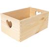 Creative Deco Scatola in Legno per Pasqua con Maniglie a Cuore 30 x 20 x 13 cm