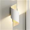 Bill Goff Inc. Applique moderno doppio fascio luce LED G9 7W lampada bianco nero parete muro ingresso corridoio camera da letto 230V Bianco senza lampada