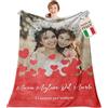 Easycosy Coperta Personalizzata con Foto, Plaid personalizzato con Foto in Flanella, Coperte Personalizzate, Idee Regalo 2026 per Donna, Consegna media entro cinque giorni(1foto-3)