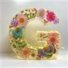 Generico Luce Notturna Floreale Naturale, Lettere In Resina Con Fiori Pressati Con Luce LED, Lampada Notturna Creativa, Regali Per La Festa Della Mamma