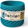 Bobilon T-Shirt Filato Fettuccini Zpagetti Style, 7-9 mm per Uncinetto, Gomitolo per Maglieria, Organic T Yarn, Macrame, 100% Cotone, Jersey Deep Ocean