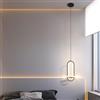 XINYASEE Lampadario da comodino, luce moderna minimalista luce di lusso da comodino luce a filo, luce bar da camera minimalista (Nero)