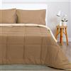 Morbidissimi Trapunta Piumone invernale, Bicolore, Double face, Calda e Anallergica, Super Soft, in Microfibra manopesca, Imbottitura 300 gr/mq J928 Una piazza e mezza TORTORA-PANNA