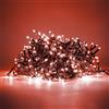 HAND - Luci Natale Interno e Esterno 500 LED con 8 Effetti Luce, Certificate, Basso Consumo e Impermeabili (Rosso, 25 metri)