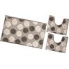 emmevi Tappeto Bagno Parure Set 3 Pezzi Moderno Soffice Antiscivolo Lavabile MOD.iOS Set 3 Pezzi Tortora