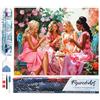 Figured'Art Diamond Painting Art 5D kit completo 40x50cm Tela Arrotolata Interamente da Ricoprire di Diamonds Quadrati - Pink Club nel Roseto - Pittura Diamante - Attività Creativa per Adulti