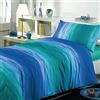 Dorian Home - Set Copripiumino Matrimoniale 250x210 con Sacco in 100% Puro Cotone + 2 Federe Cuscino Letto 50x80 con Patella di 18 cm (Smeralda Bluette, Matrimoniale Queen - 240x220 cm)