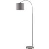 Lindby Lampada da terra 'Keriba' (Moderno) colore Grigio, in Metallo ad es. Soggiorno & Sala da pranzo (1 luce, E27) di Lindby | lampada ad arco, lampada da pavimento