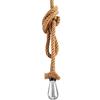 Chao Zan 2.5m AC 220V E27 Singola Testa Canapa Vintage Corda Appesa Luce di Soffitto a Sospensione Lampada Retro Industriale Stile Country Per Ristorante Bar Cafe Senza Lampadina