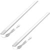 Oktaplex lighting Oktaplex Riva - Set di 2 lampade da incasso a LED, piatto, 90 cm, 1110 lm, luce da cucina con interruttore, 15 W, 230 V, colore: Argento