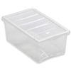 BELLI E FORTI Contenitori in Plastica con Coperchio Box M, Neutro, Ideali per Vestiti e come Portaoggetti, Adatti per Armadi e Garage, 42x35x18 cm
